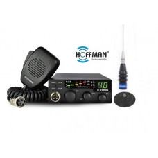 Statie Radio CB Hoffman H115 ASQ pachet cu antena putere de emisie legala 4 Watti